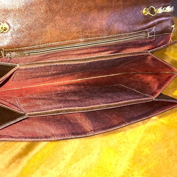 VTG Bogs By Varon Pithon & Snakeskin Clutch Women Bag - Picture 6 of 12